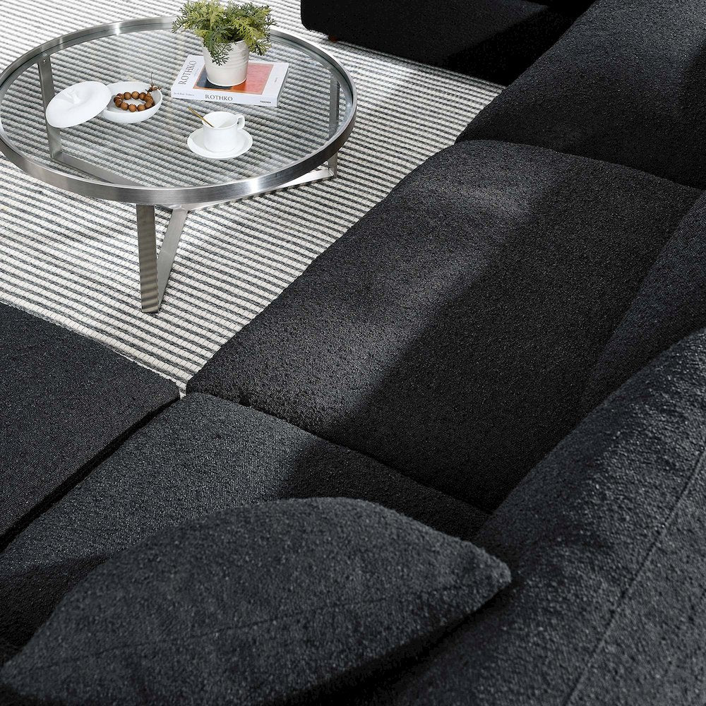 Commix 6-Piece Down Filled Overstuffed Boucle Sectional Sofa