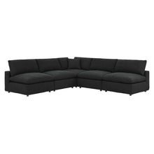 Commix 5-Piece Down Filled Overstuffed Boucle Fabric Sectional Sofa
