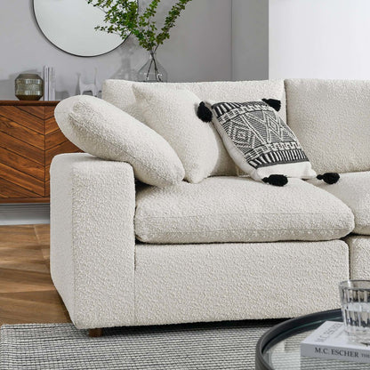 Commix 5-Piece Down Filled Overstuffed Boucle Sectional Sofa
