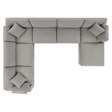 Commix 7-Piece Down Filled Overstuffed Boucle Sectional Sofa