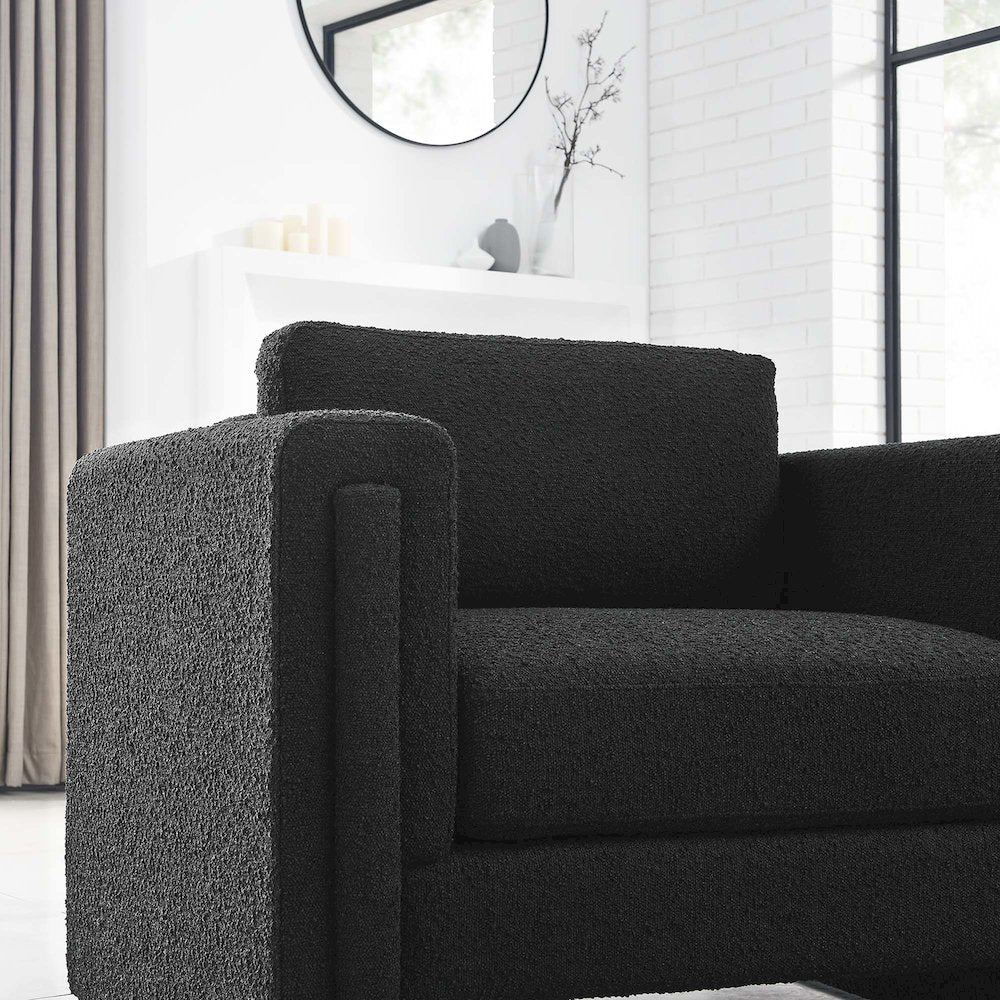 Visible Boucle Fabric Armchair