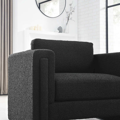 Visible Boucle Fabric Armchair