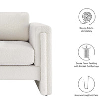 Visible Boucle Fabric Armchair