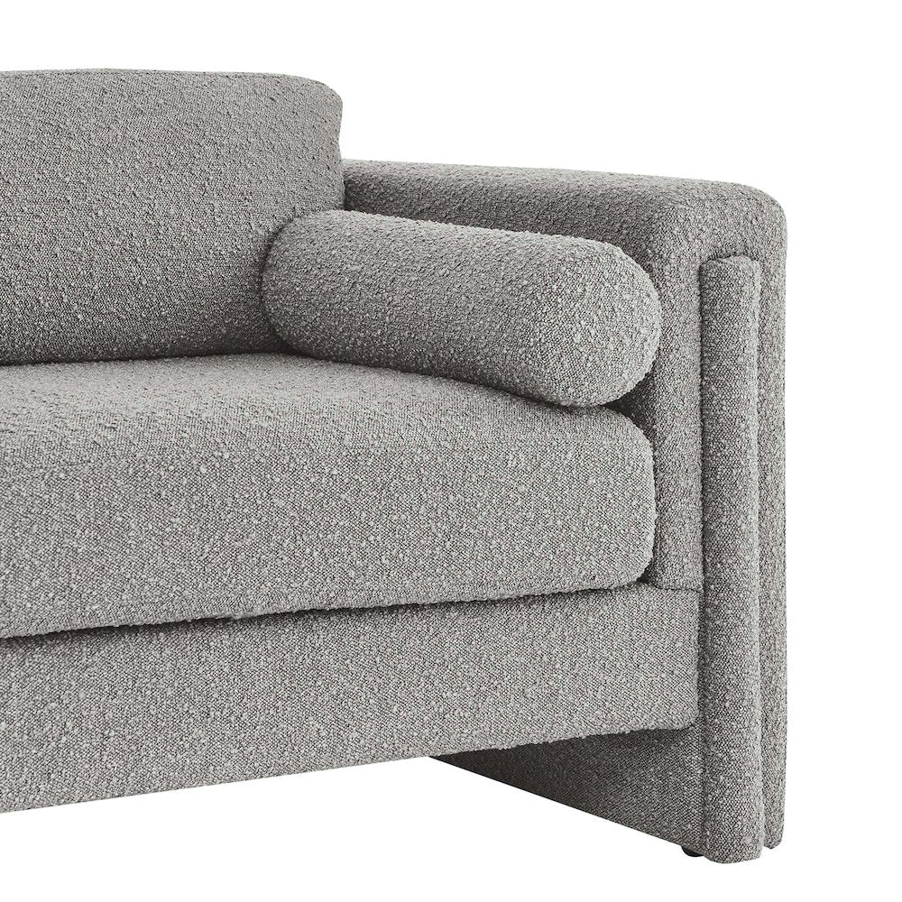 Visible Boucle Fabric Loveseat