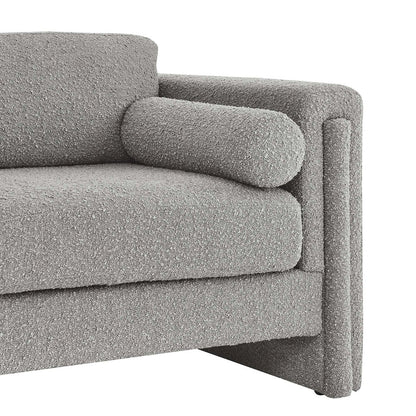 Visible Boucle Fabric Loveseat