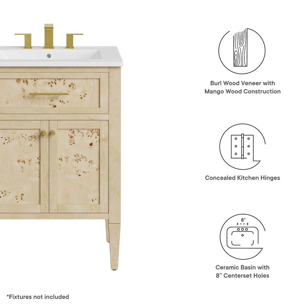 Elysian 24" Wood Bathroom Vanity