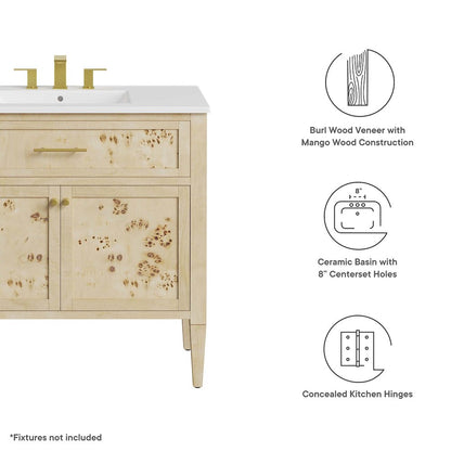 Elysian 36" Wood Bathroom Vanity