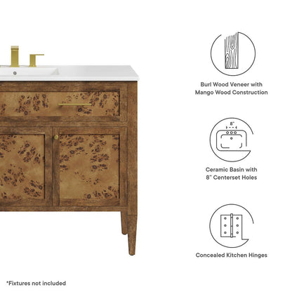 Elysian 48" Wood Single Sink Bathroom Vanity