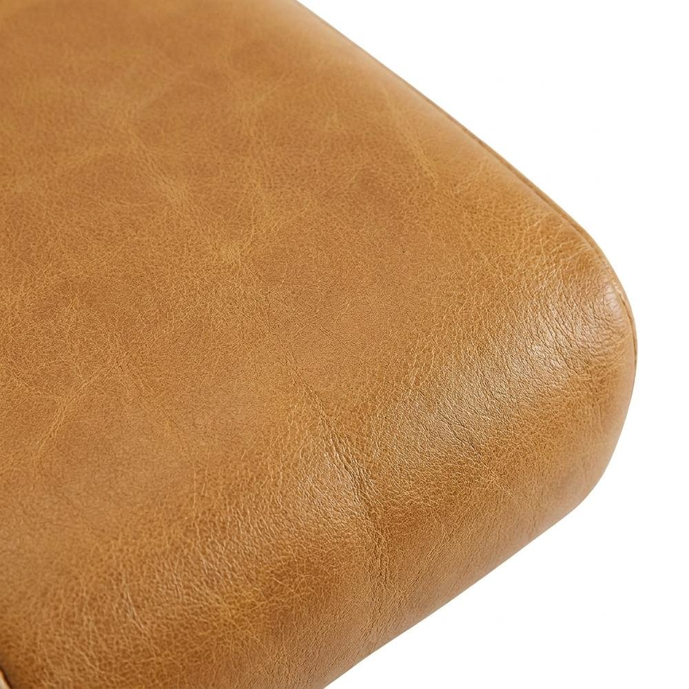 Vegan Leather Dining Side Chair with Cushioned Seat, Black Tan, Set of 2