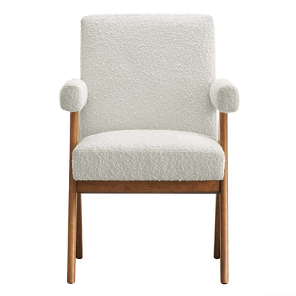 Lyra Boucle Fabric Dining Room Chair Set of 2