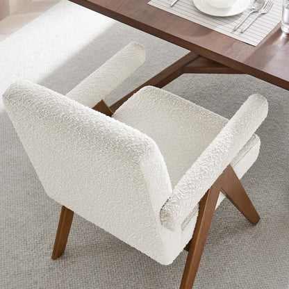 Lyra Boucle Fabric Dining Room Chair Set of 2