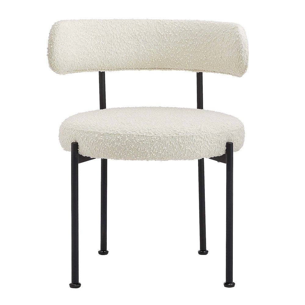 Albie Boucle Fabric Dining Chairs Set of 2