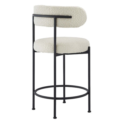 Albie Boucle Fabric Counter Stools Set of 2
