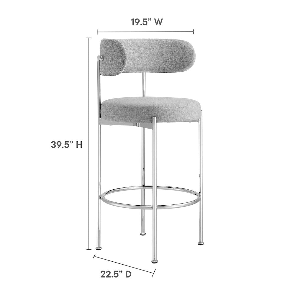 Albie Fabric Bar Stools Set of 2