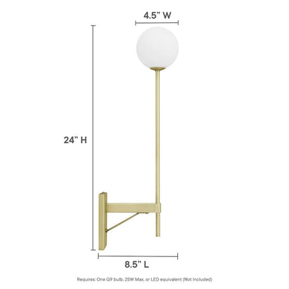 Riva White Globe Wall Sconce