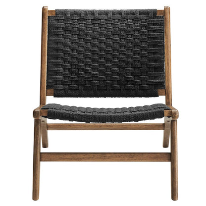 Saoirse Woven Rope Wood Accent Lounge Chair