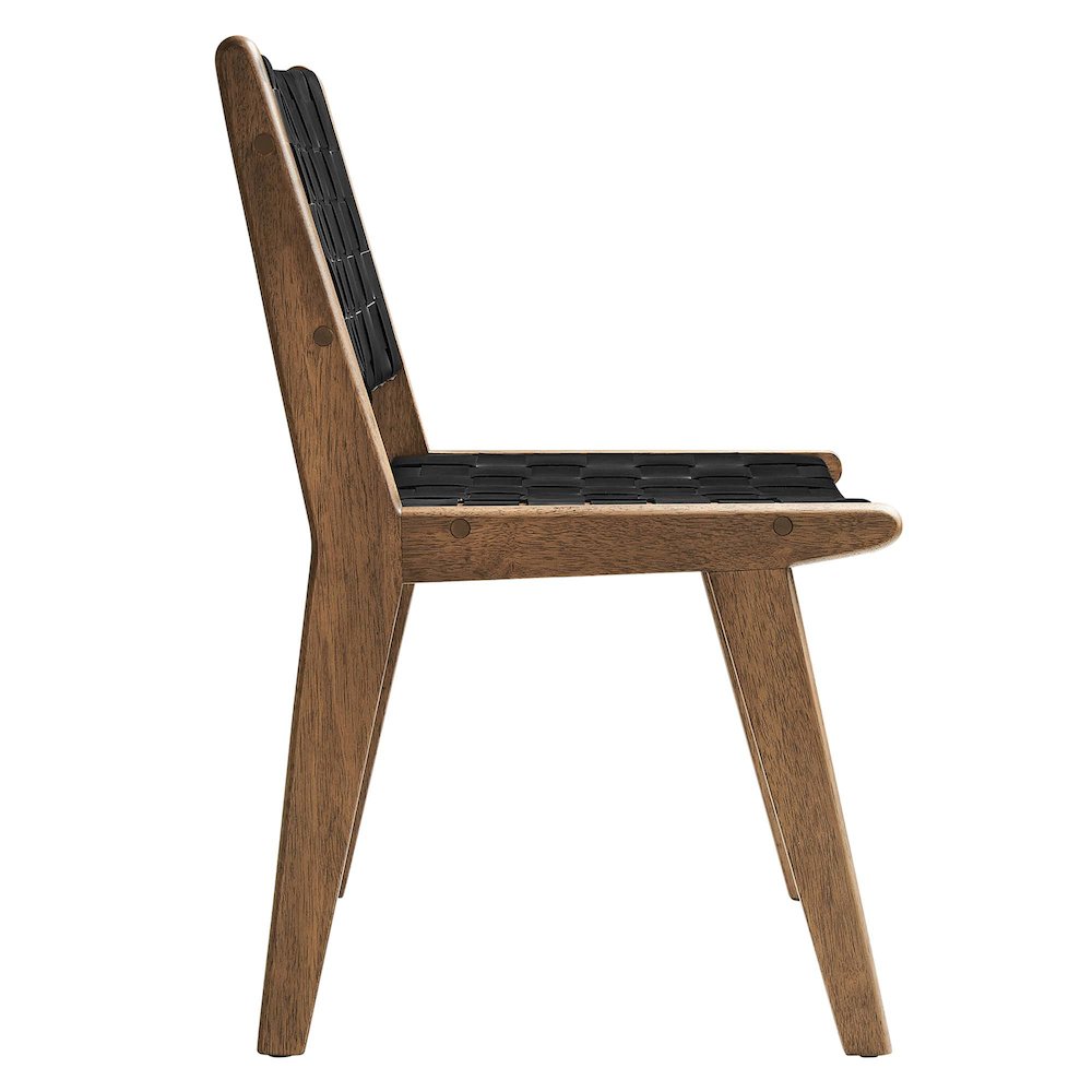 Saoirse Leather Wood Dining Side Chair Set of 2