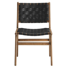 Saoirse Leather Wood Dining Side Chair Set of 2
