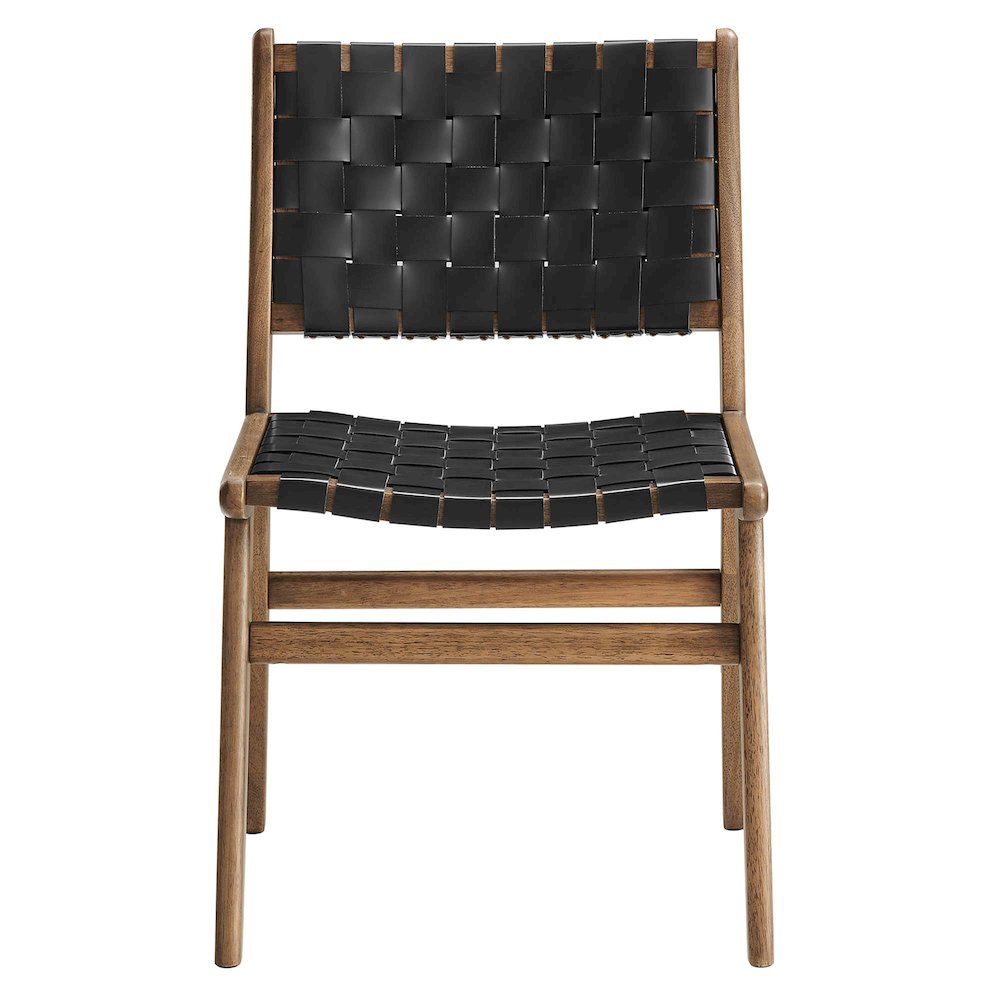Saoirse Leather Wood Dining Side Chair Set of 2