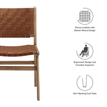 Saoirse Leather Wood Dining Side Chair Set of 2