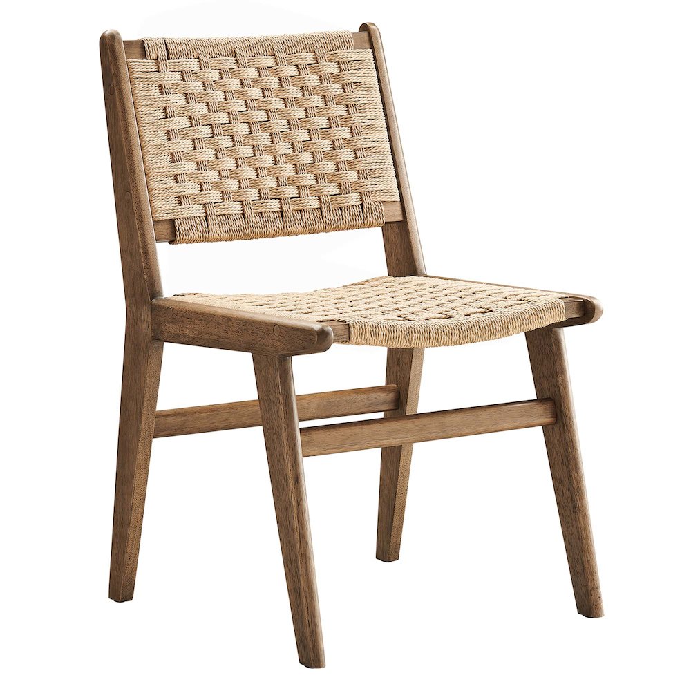 Saoirse Woven Rope Wood Dining Side Chair Set of 2