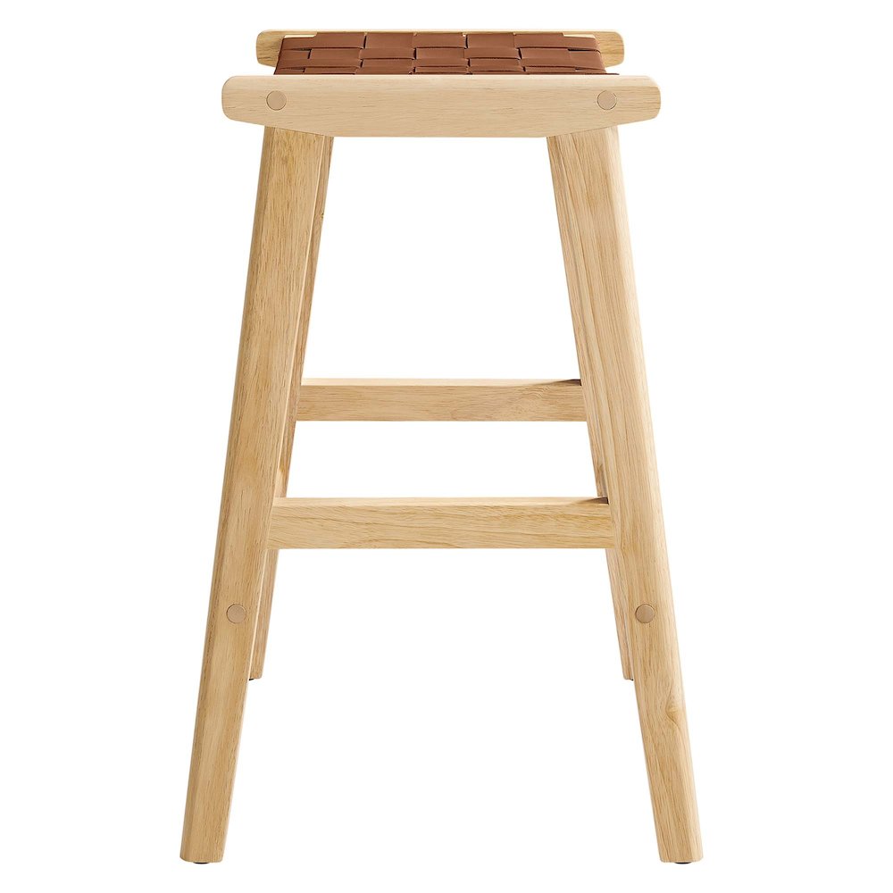 Saoirse Faux Leather Wood Counter Stool Set of 2