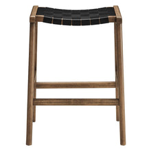 Saoirse Faux Leather Wood Counter Stool Set of 2