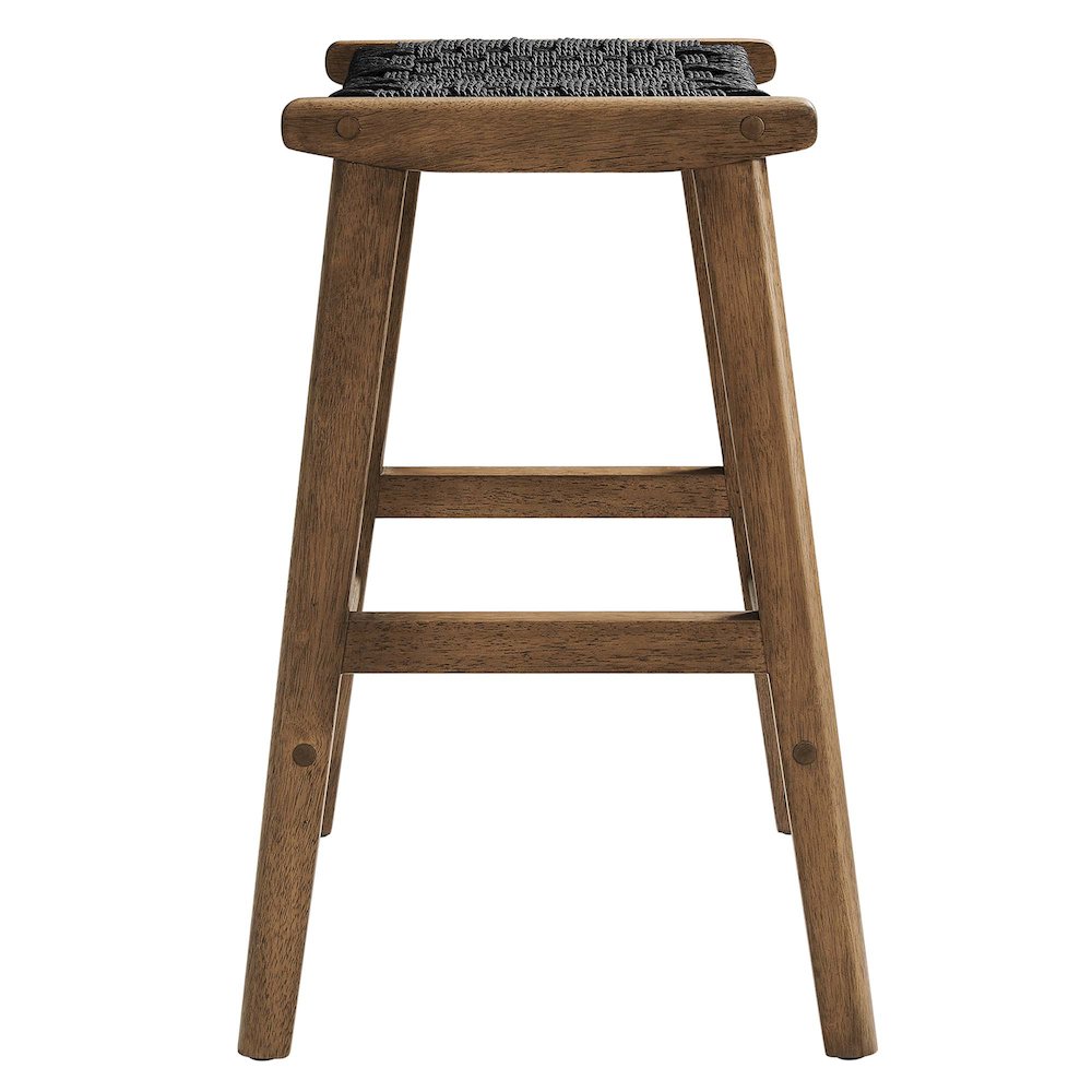 Saoirse Woven Rope Wood Counter Stool Set of 2
