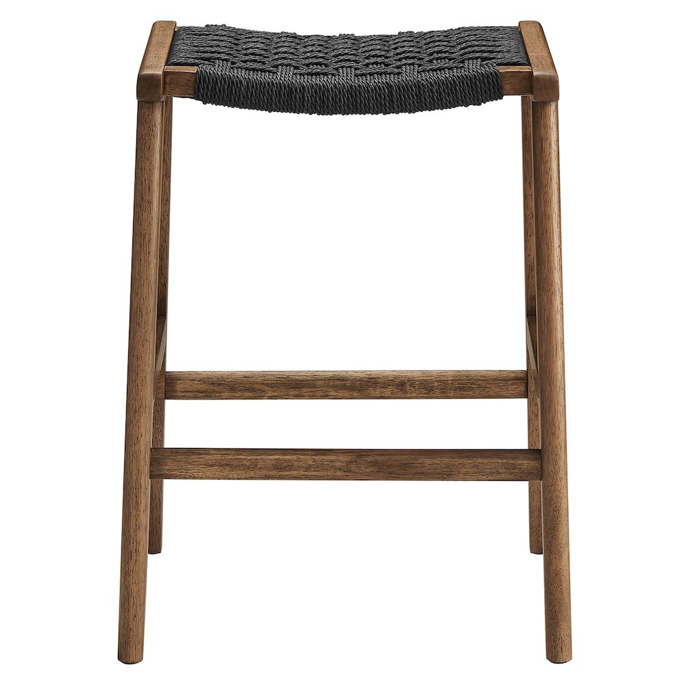 Saoirse Woven Rope Wood Counter Stool Set of 2