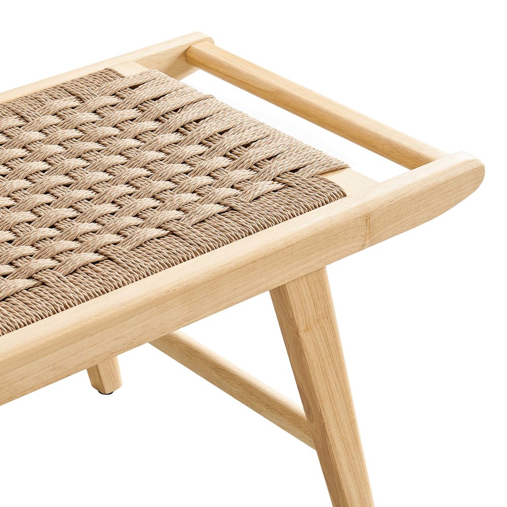 Saoirse 47" Wove Rope Wood Bench