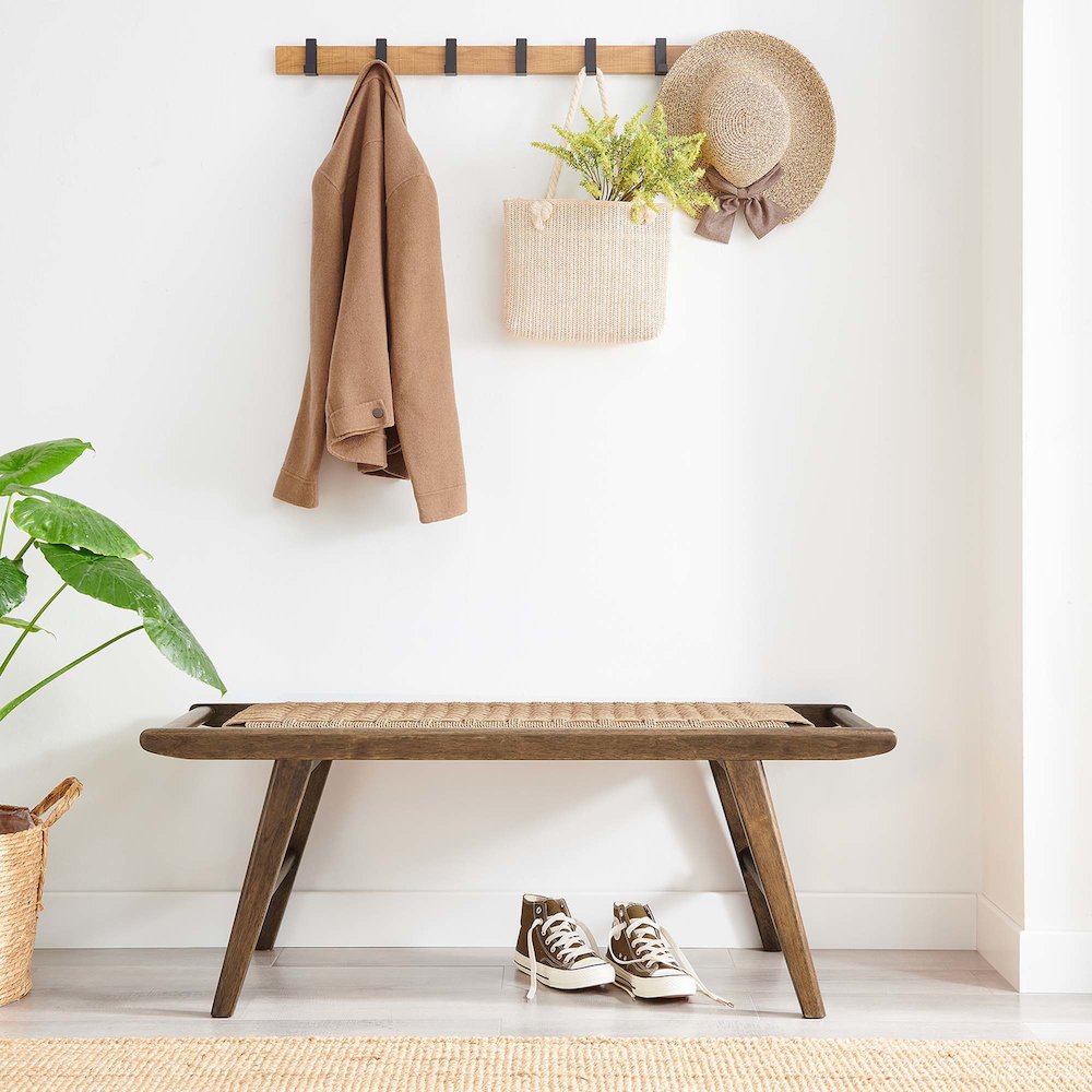 Saoirse 47" Wove Rope Wood Bench