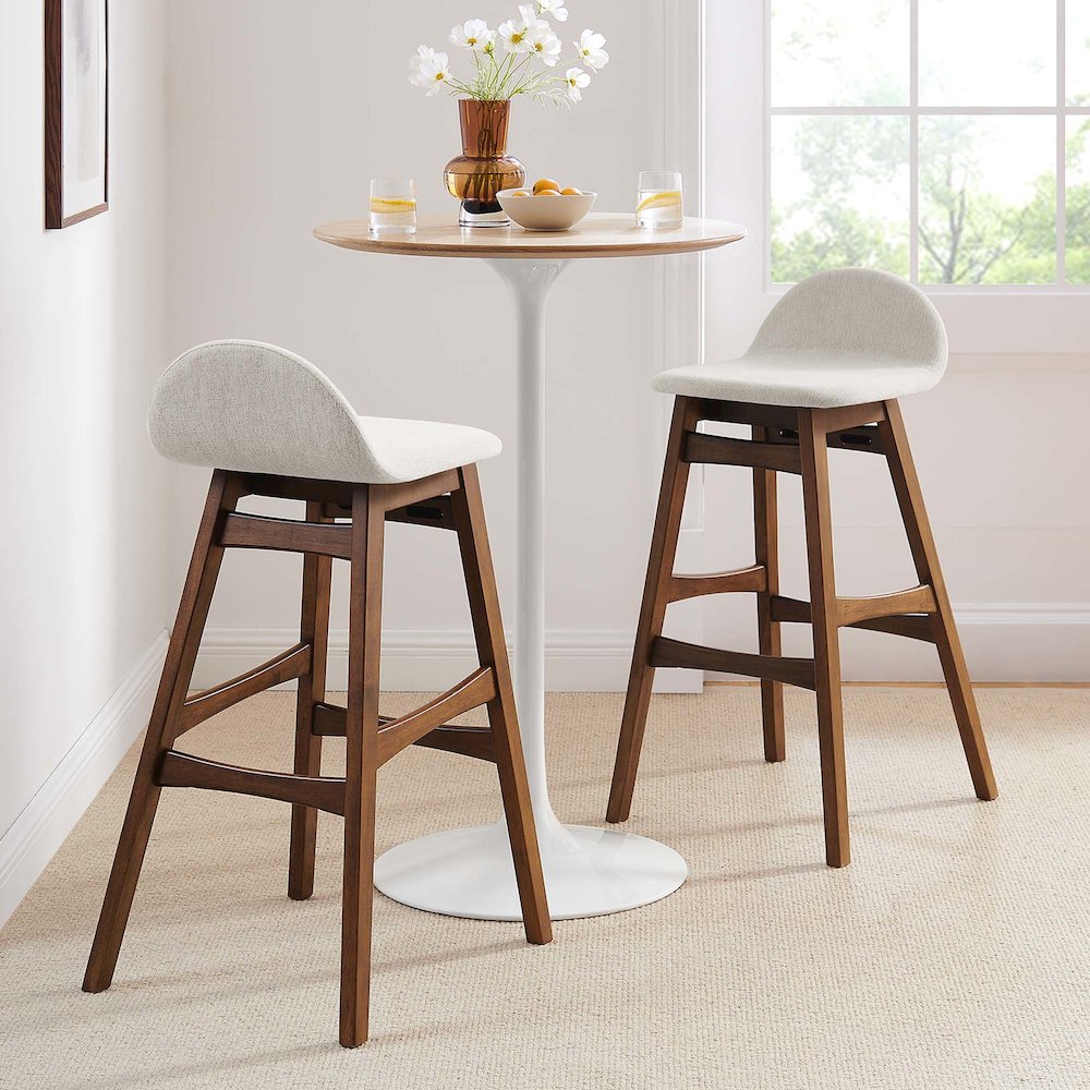 Juno Wood Bar Stool Set of 2