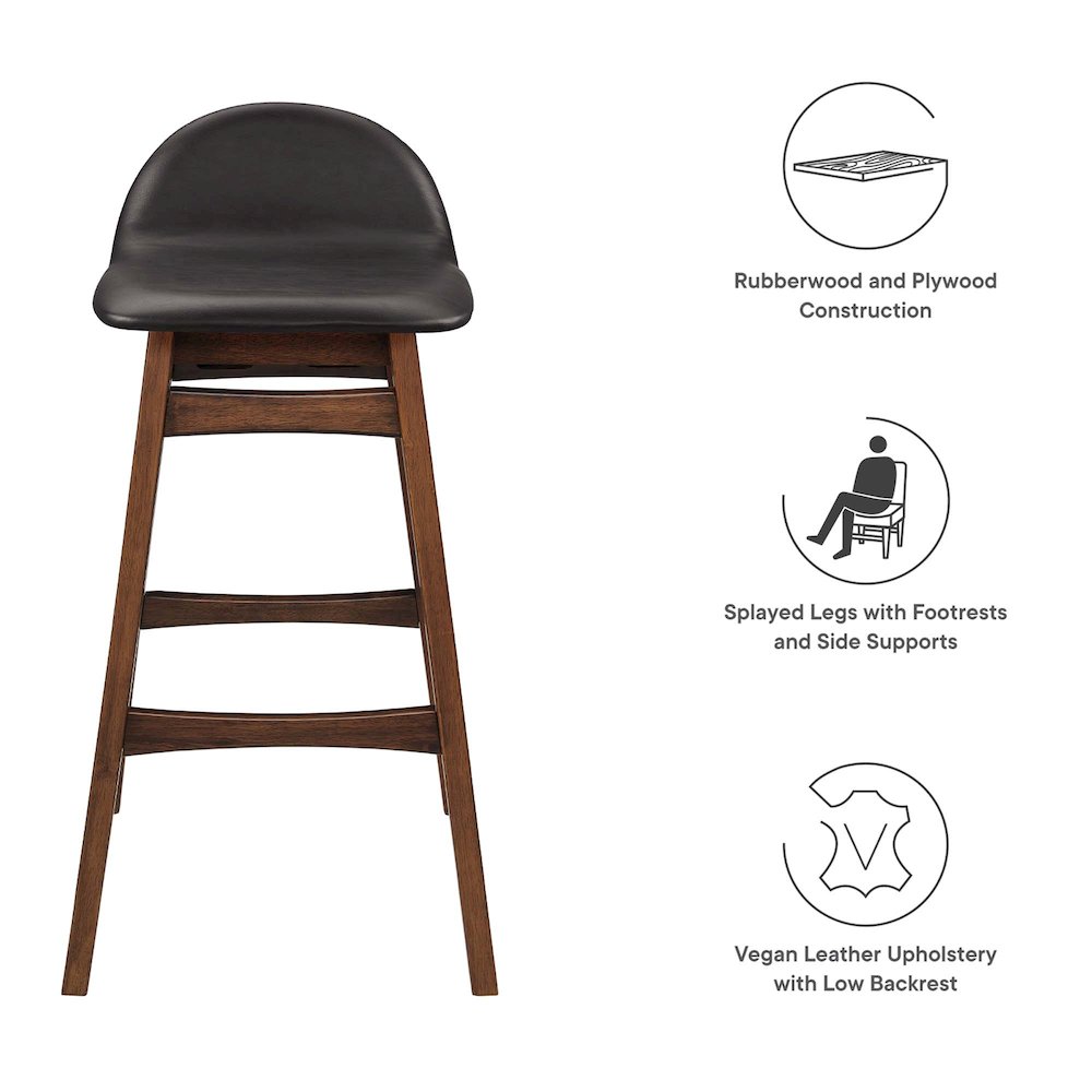 Juno Wood Bar Stool Set of 2
