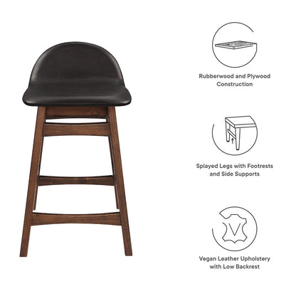 Juno Wood Counter Stool Set of 2