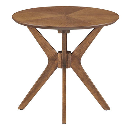 Crossroads 24” Round Wood Side Table