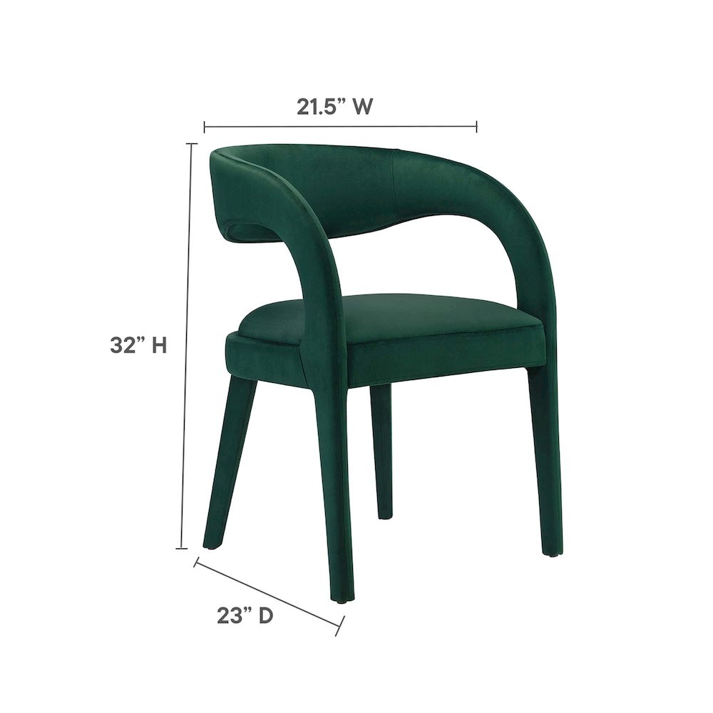 Pinnacle Performance Velvet Dining Chair Set of 2