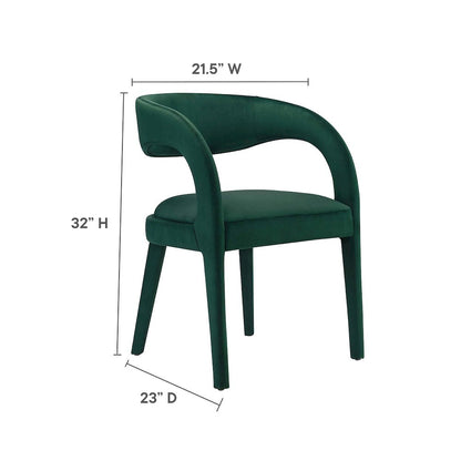 Pinnacle Performance Velvet Dining Chair Set of 2