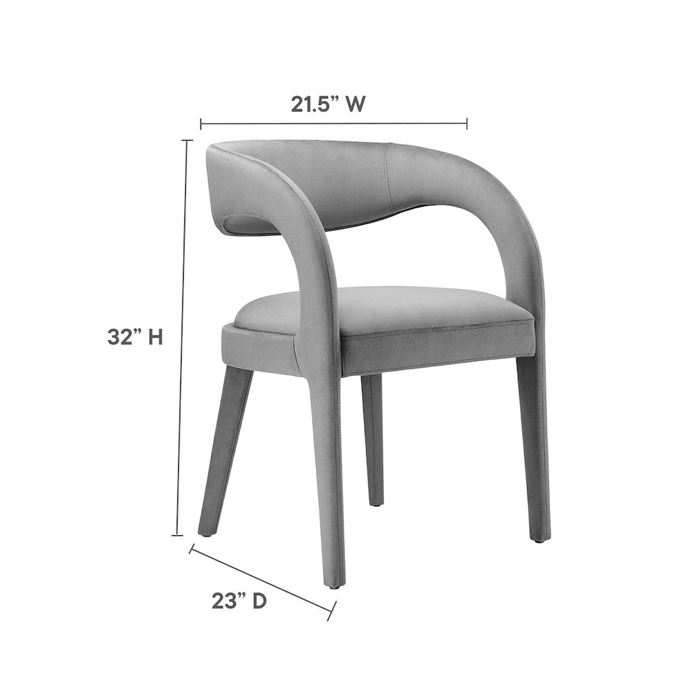 Pinnacle Performance Velvet Dining Chair Set of 2