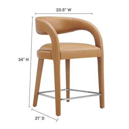 Pinnacle Vegan Leather Counter Stool Set of 2