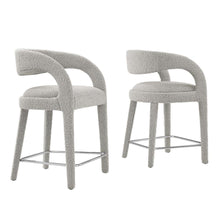 Pinnacle Boucle Upholstered Counter Stool Set of 2