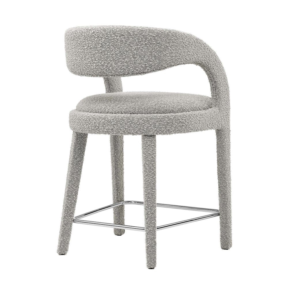 Pinnacle Boucle Upholstered Counter Stool Set of 2