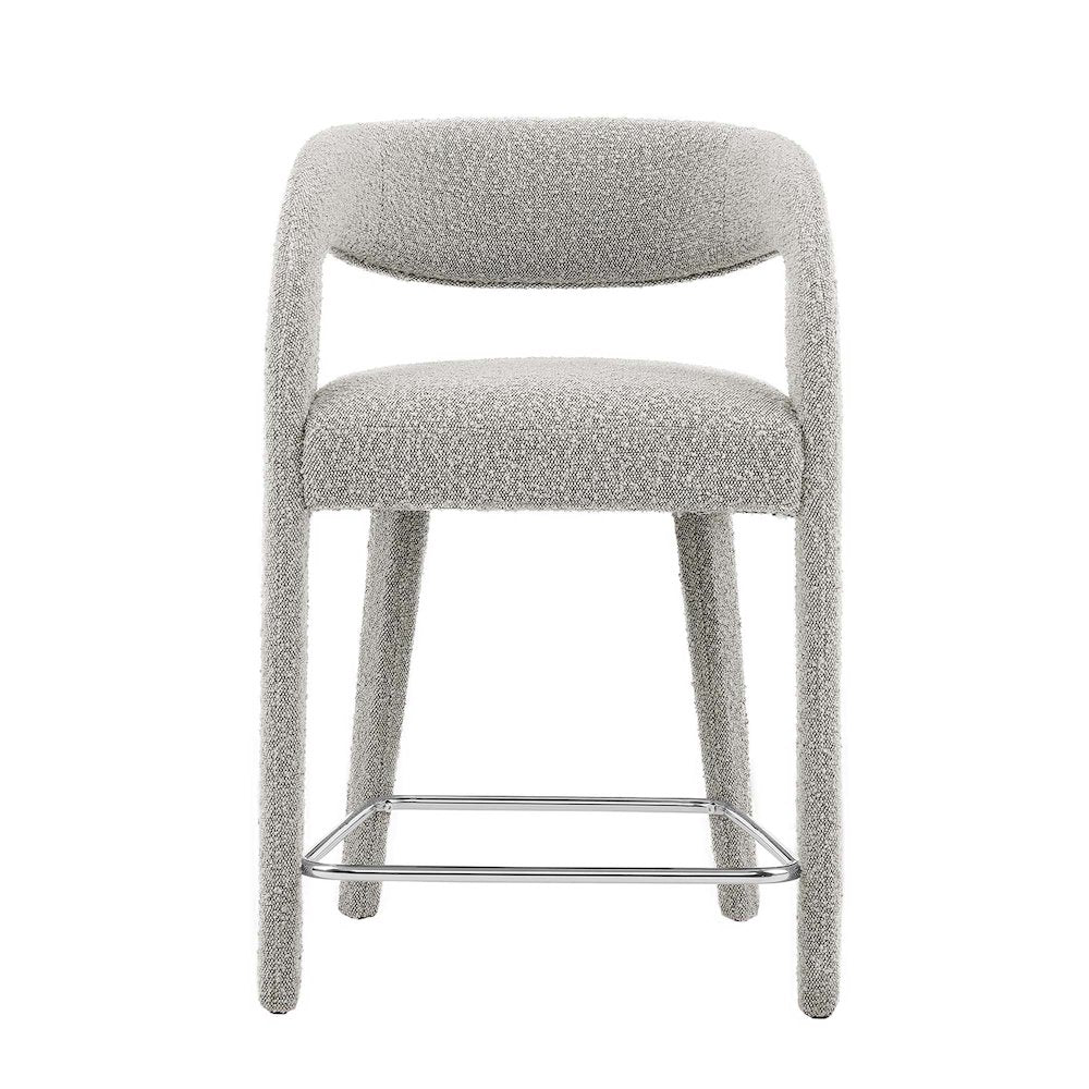 Pinnacle Boucle Upholstered Counter Stool Set of 2