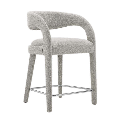 Pinnacle Boucle Upholstered Counter Stool Set of 2