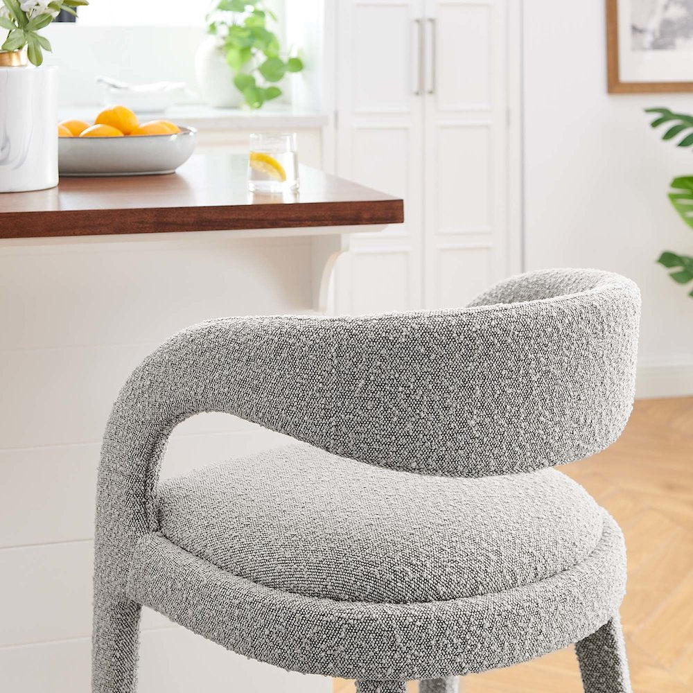 Pinnacle Boucle Upholstered Counter Stool Set of 2