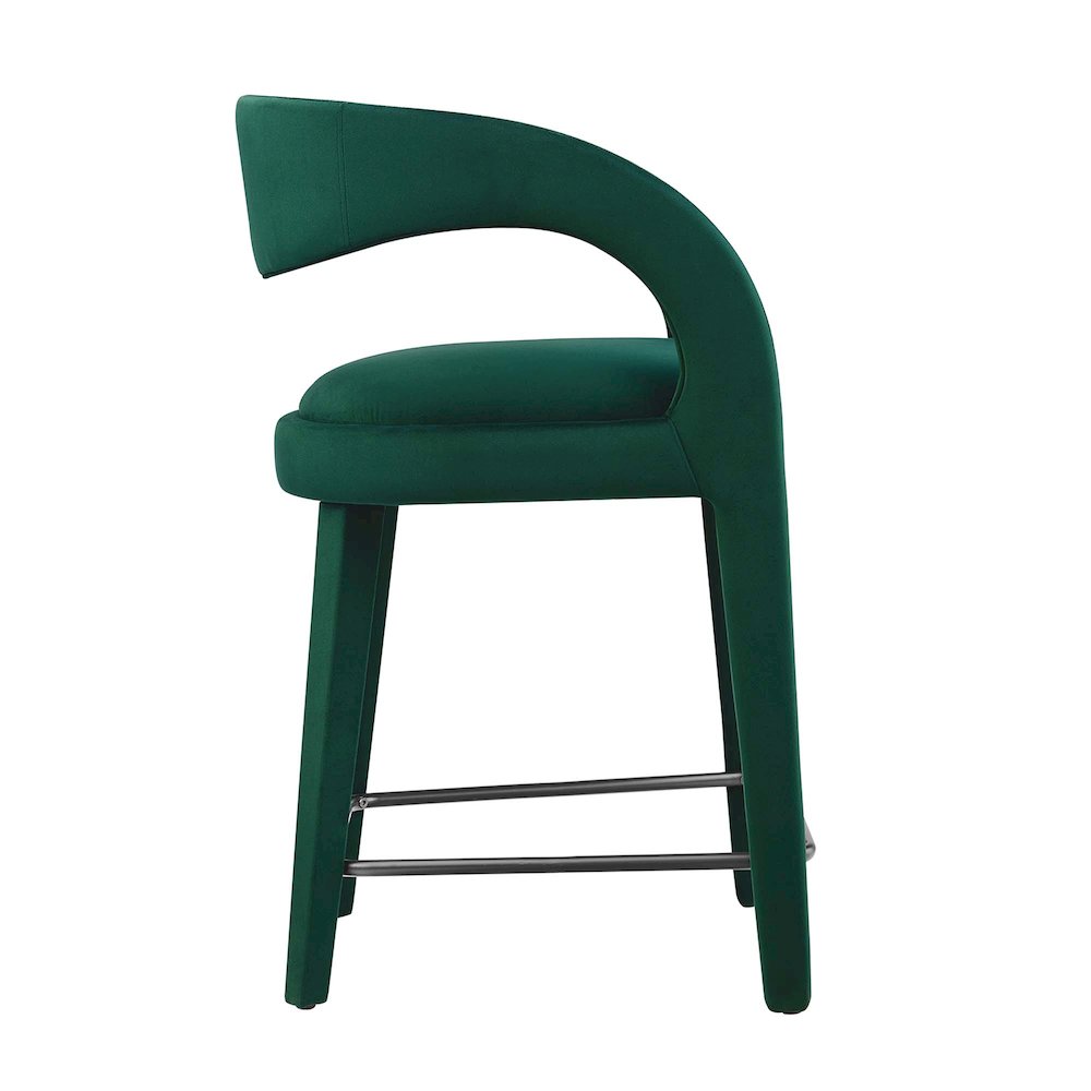 Pinnacle Performance Velvet Counter Stool Set of 2