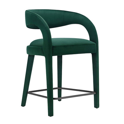 Pinnacle Performance Velvet Counter Stool Set of 2
