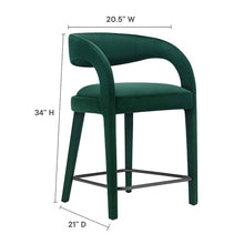 Pinnacle Performance Velvet Counter Stool Set of 2