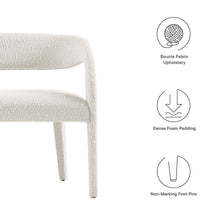 Pinnacle Boucle Fabric Accent Bench