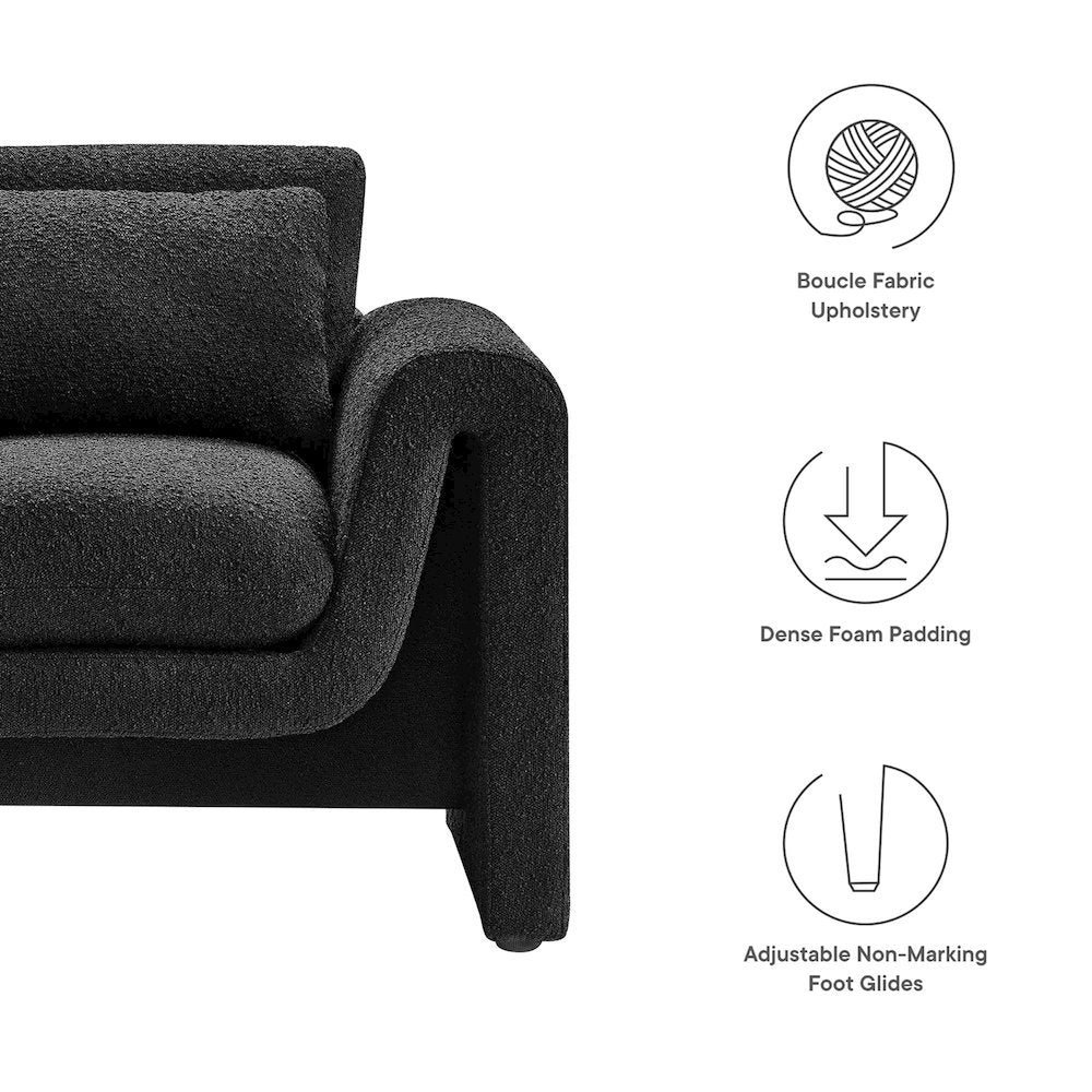 Waverly Boucle Upholstered Armchair