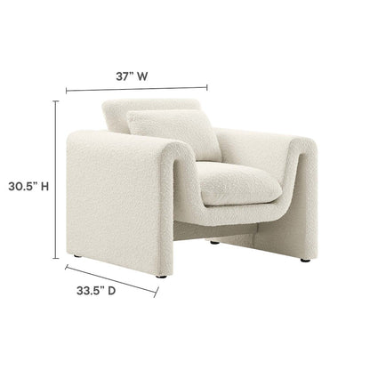 Waverly Boucle Upholstered Armchair